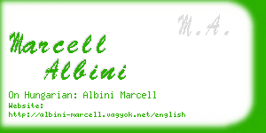 marcell albini business card